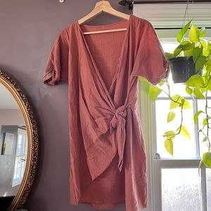 Linen Wrap Dress